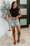 Halfway to Heaven Cropped Top in Black
